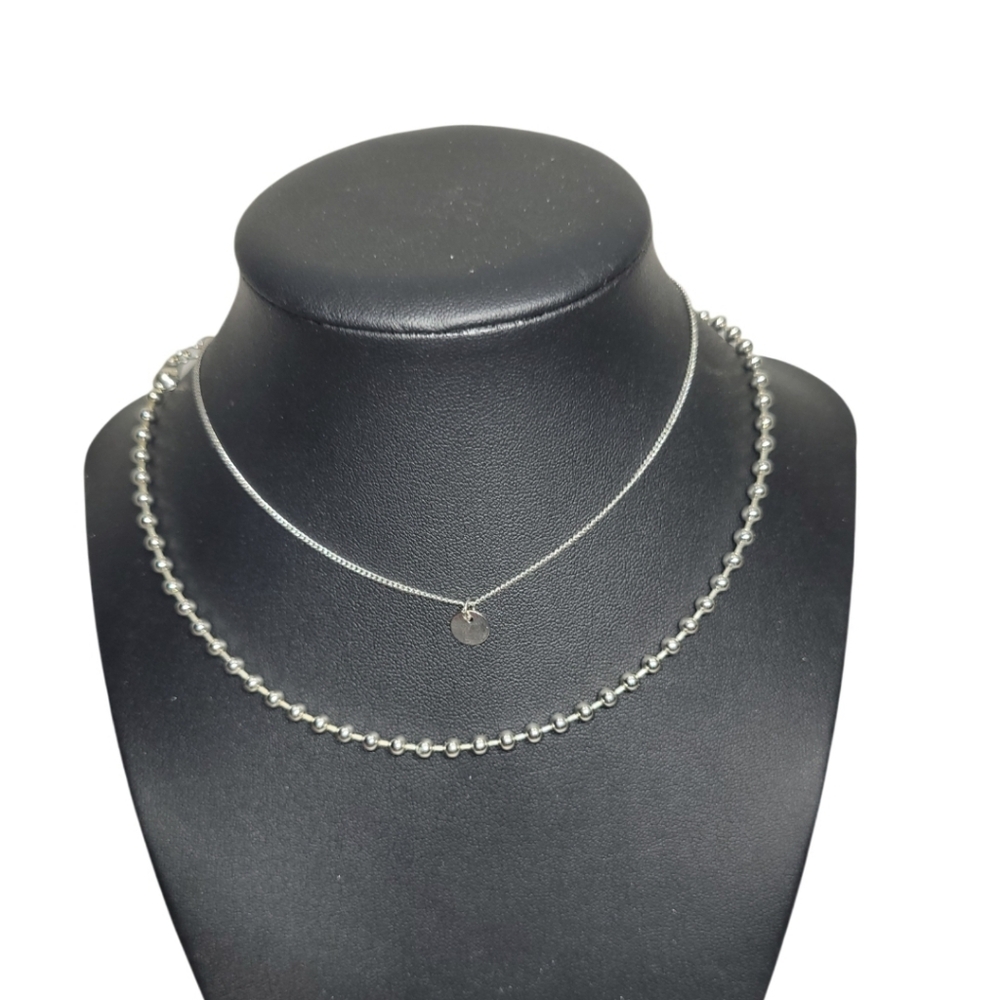 Forever 21 Silver Tone 2 Necklaces Jewelry  - New
